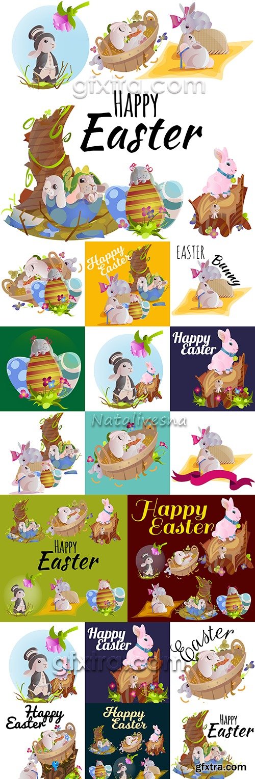 Happy Easter decorative illustration design elements 6