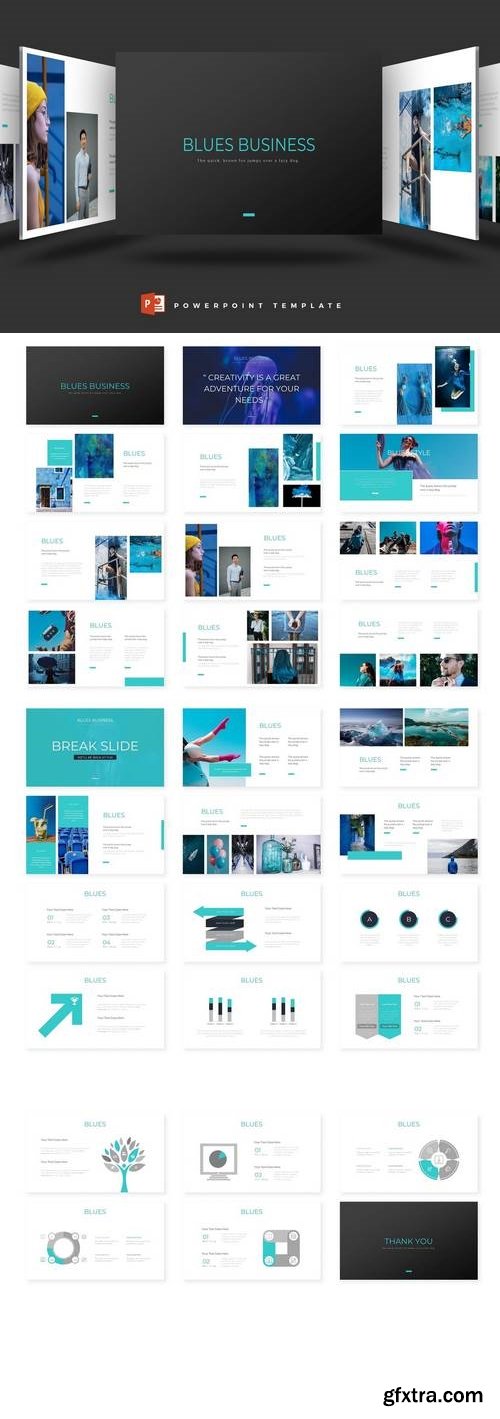 Blues - Powerpoint, Keynote, Google Slides Templates