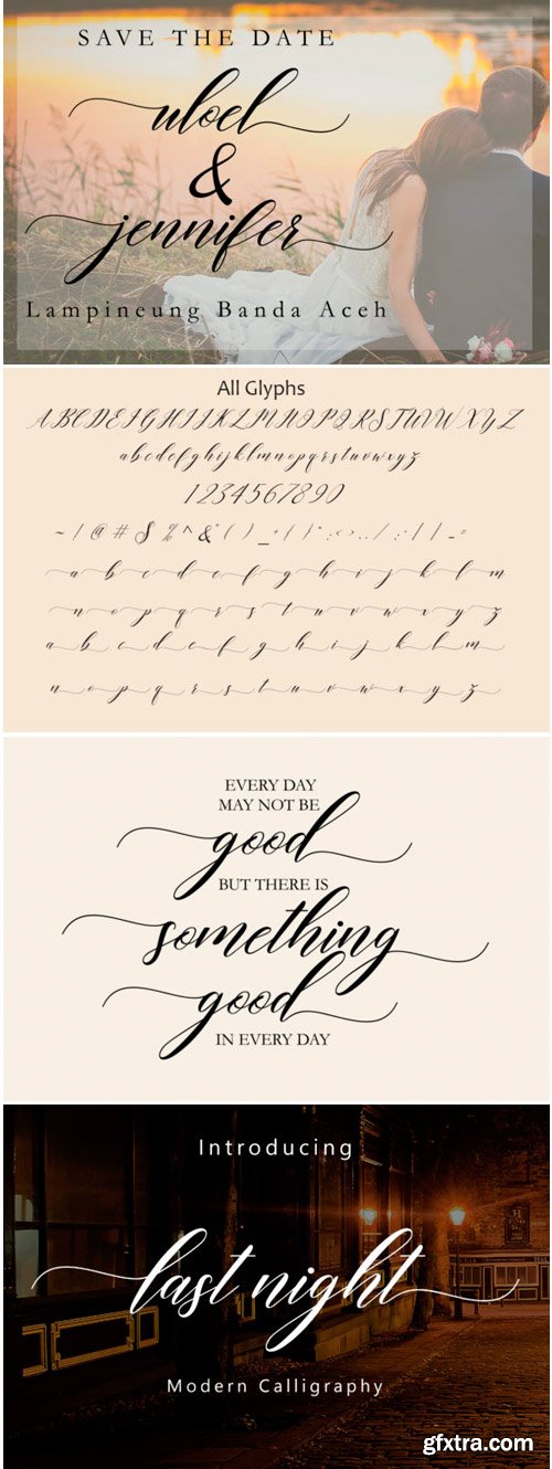 Last Night Script Font