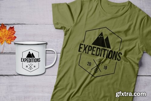 Vintage Hiking Logo Expedition Label Templates