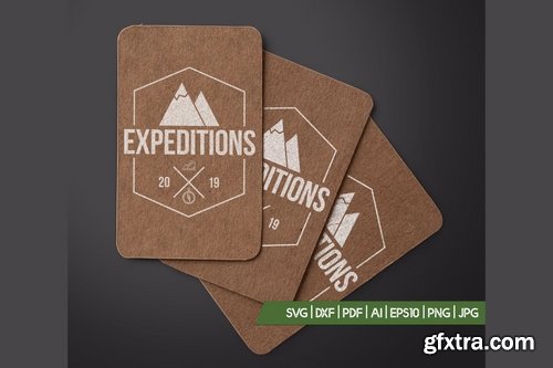 Vintage Hiking Logo Expedition Label Templates