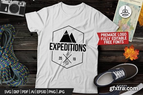 Vintage Hiking Logo Expedition Label Templates