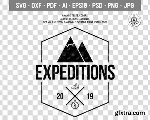 Vintage Hiking Logo Expedition Label Templates