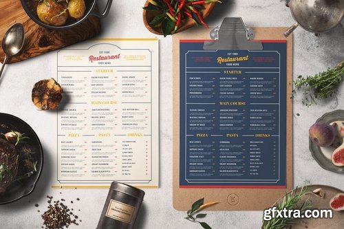 Modern Food Menu