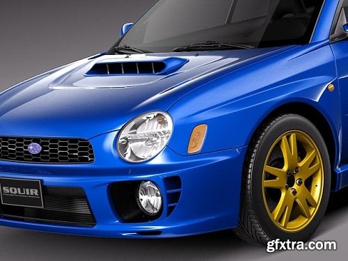 Subaru Impreza STI 2001 3D Model