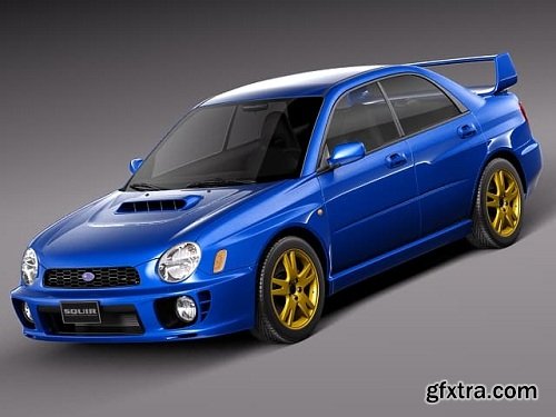 Subaru Impreza STI 2001 3D Model