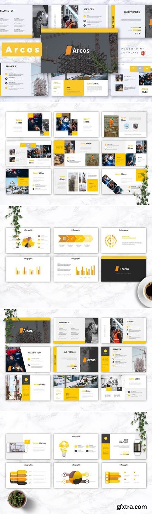 ARCOS - Construction  - Powerpoint, Keynote, Google Slides Templates