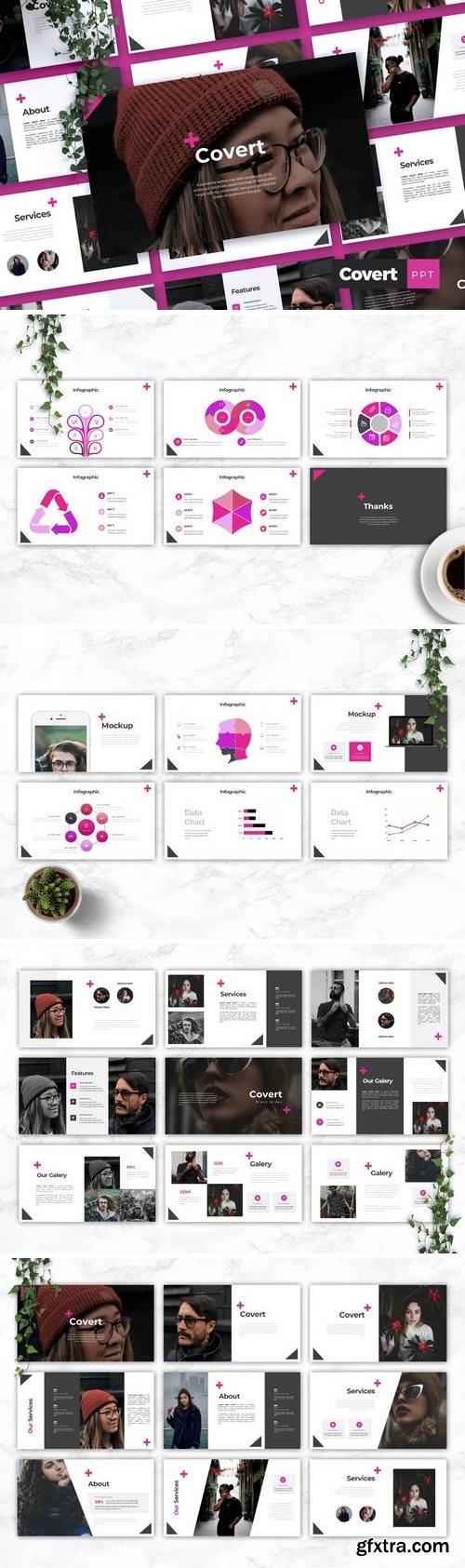 COVERT - Company Profile Powerpoint, Keynote, Google Slides Templates