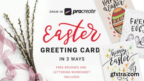 Draw in Procreate: Easter greeting card in 3 ways