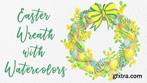 Easter Wreath with Watercolors