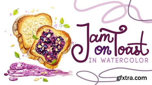 Food Illustration: Jam on Toast Paint with me