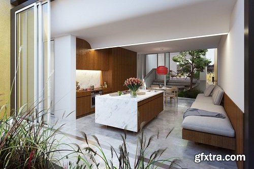 Modern House Interior Scene 03