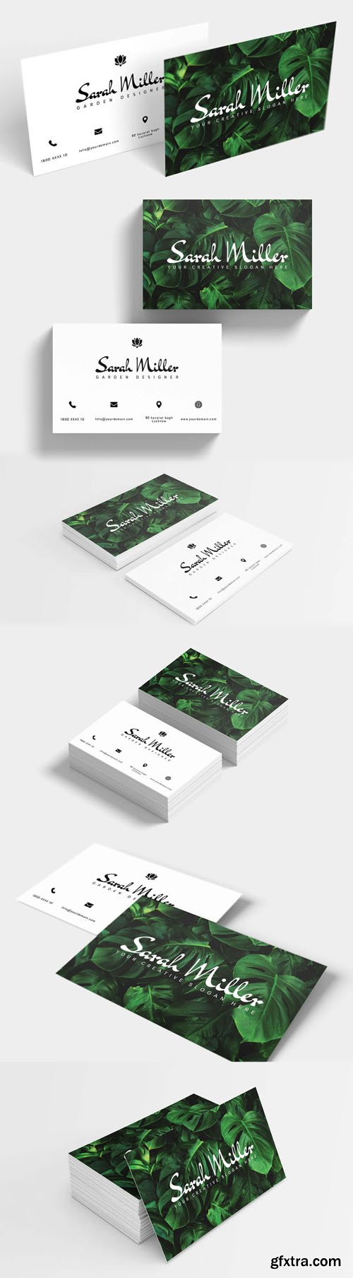 Botanical Business Card PSD Template