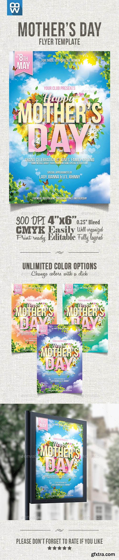 Mother's Day Flyer Template 15877342