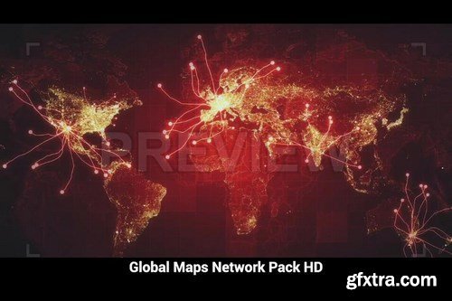 Pack Global Maps Network Motion Graphics