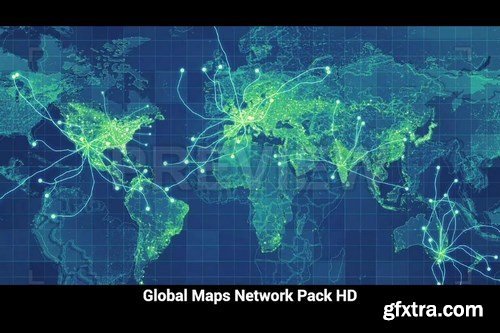 Pack Global Maps Network Motion Graphics