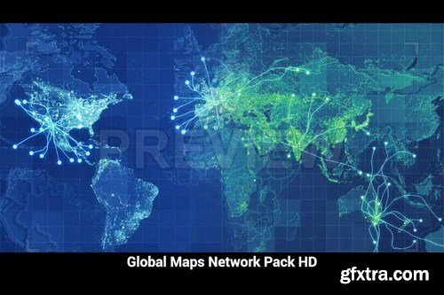 Pack Global Maps Network Motion Graphics