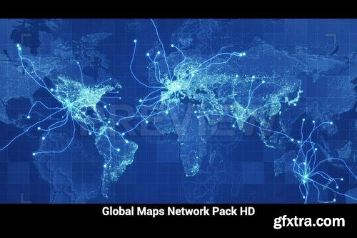 Pack Global Maps Network Motion Graphics