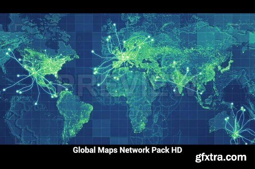 Pack Global Maps Network Motion Graphics