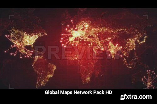 Pack Global Maps Network Motion Graphics