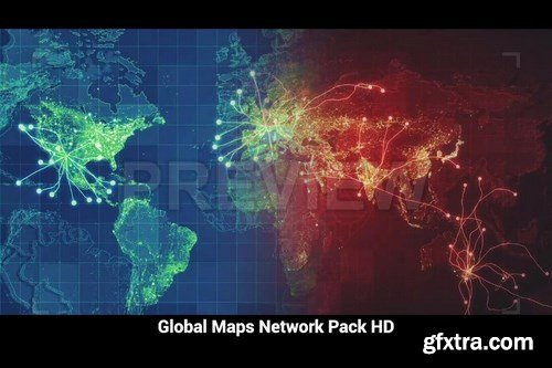 Pack Global Maps Network Motion Graphics