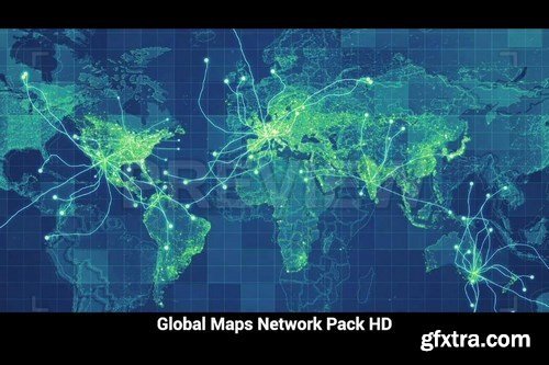 Pack Global Maps Network Motion Graphics