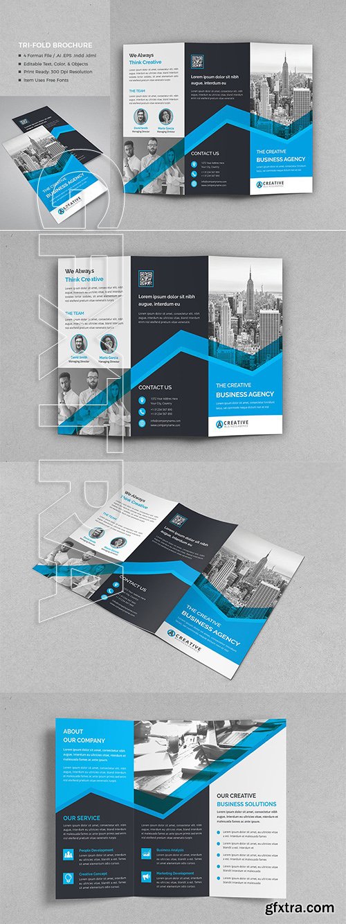 CreativeMarket - Corporate Tri-Fold Brochure 3086946