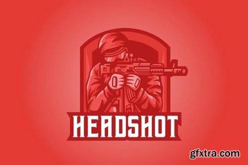 Headshot Logo Sport and Esport (4 variations)