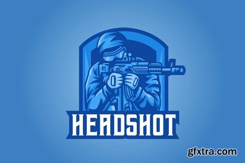 Headshot Logo Sport and Esport (4 variations)