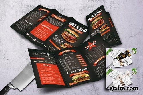 Trifold Food Menu Bundle