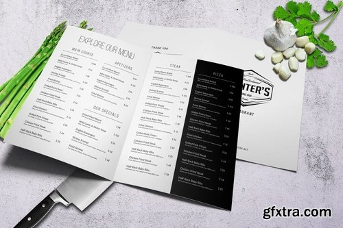 Minimal Bifold Food Menu Bundle