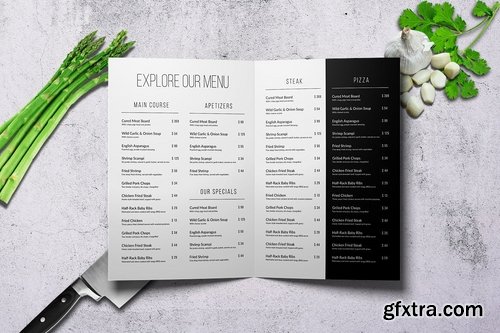 Minimal Bifold Food Menu Bundle