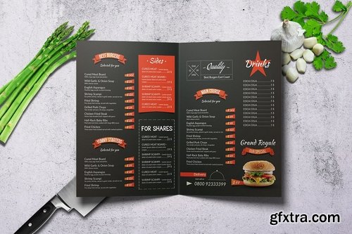 Minimal Bifold Food Menu Bundle