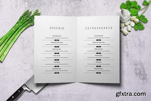 Minimal Bifold Food Menu Bundle