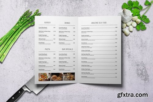 Minimal Bifold Food Menu Bundle