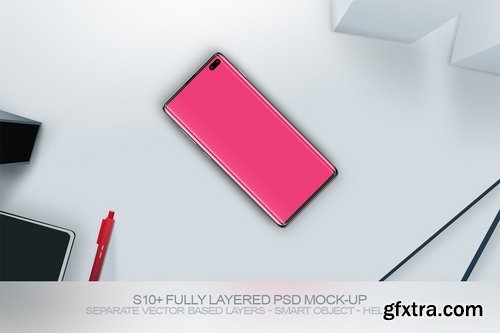 S10+ Layered PSD Mock-Up with Background Pack