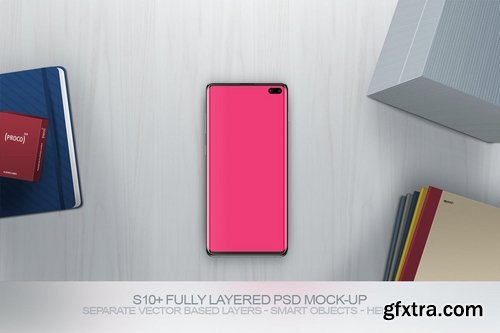 S10+ Layered PSD Mock-Up with Background Pack