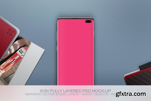 S10+ Layered PSD Mock-Up with Background Pack