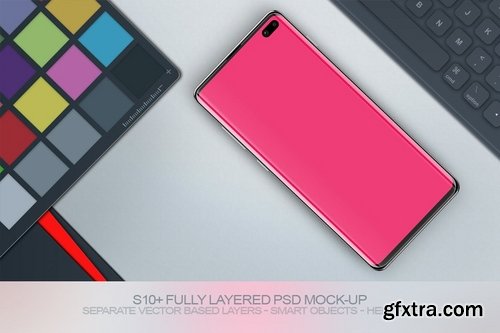 S10+ Layered PSD Mock-Up with Background Pack