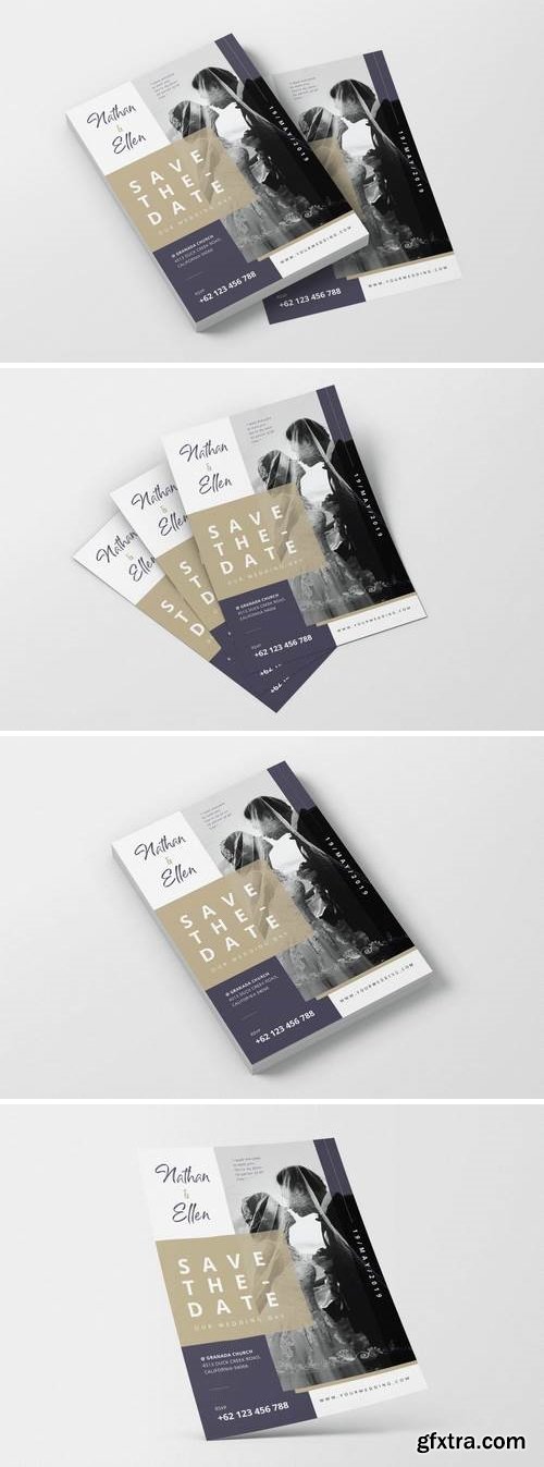 Elegant Wedding Invitation AI and PSD Flyer Vol.2