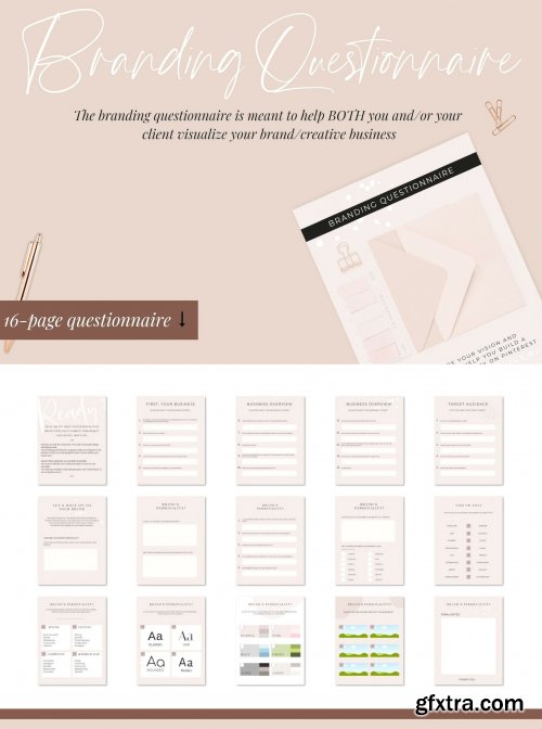 CreativeMarket - Branding Questionnaire - Canva 3509898