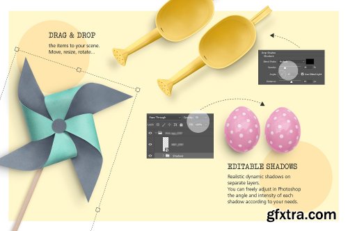 CreativeMarket - Easter Scene Creator Vol. 1 3529381