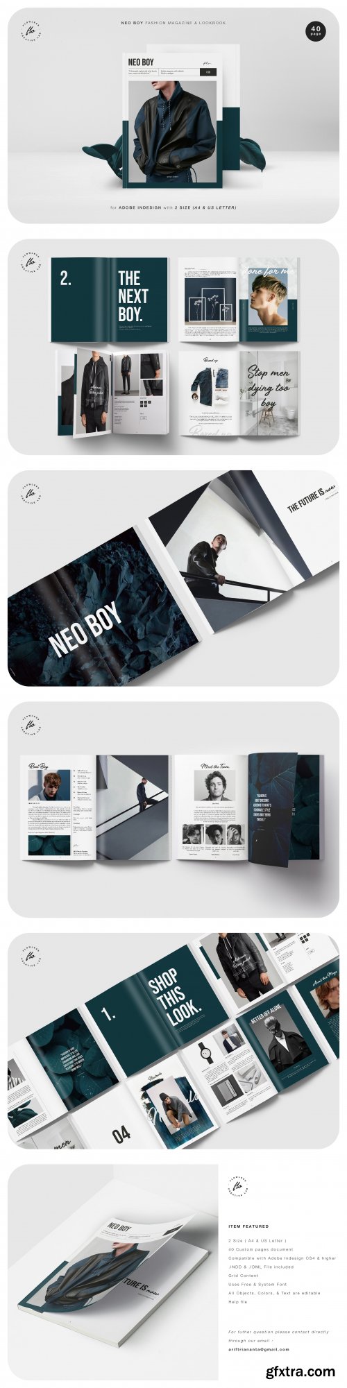 CreativeMarket - NEO BOY Fashion Magazine & Lookbook 2509300