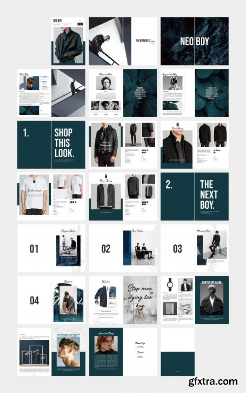 CreativeMarket - NEO BOY Fashion Magazine & Lookbook 2509300