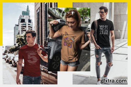 CreativeMarket - T-Shirt Mock-Up Urban Style 3056450