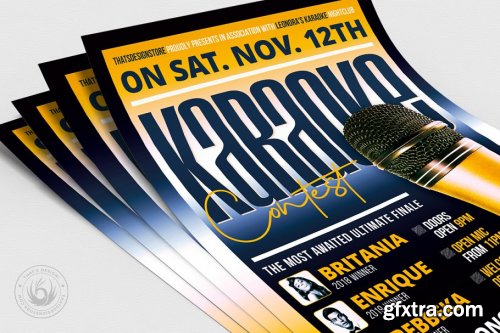 CreativeMarket - Karaoke Flyer Template V9 3561544