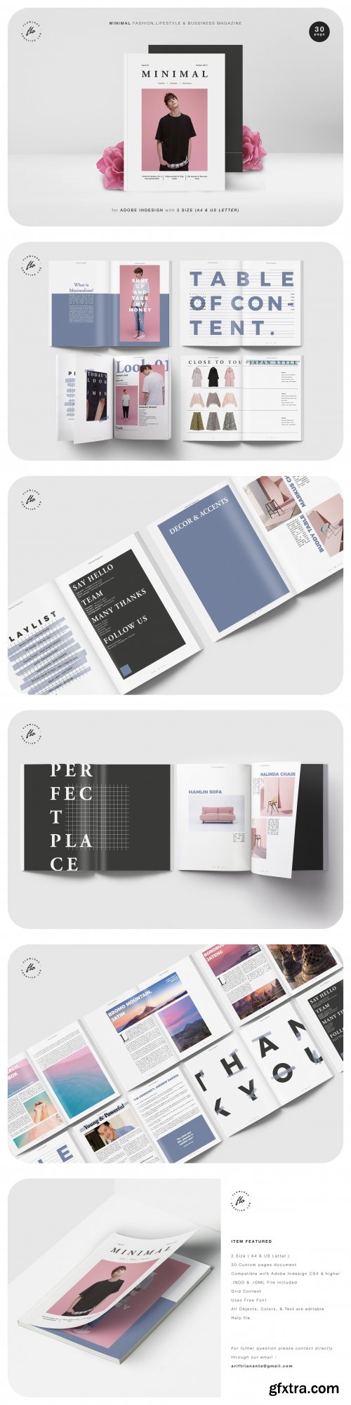 CreativeMarket - MINIMAL Fashion Lifestyle & Bussiness Magazine 1963294