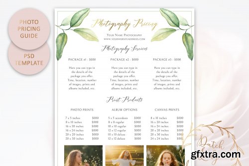 CreativeMarket - PSD Photography Pricing Guide #10 3556181