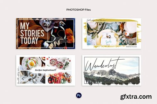 CreativeMarket - Facebook Post Banners Watercolor 2628272