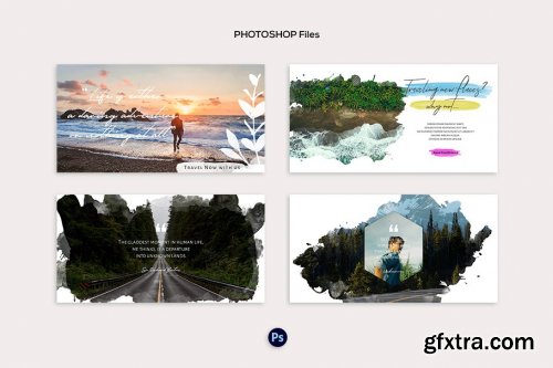 CreativeMarket - Facebook Post Banners Watercolor 2628272